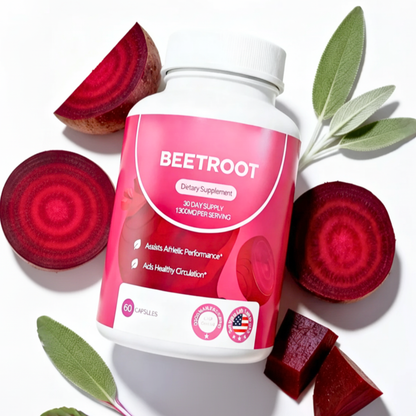 Suplemento de Cápsulas Orgánicas de Raíz de Remolacha