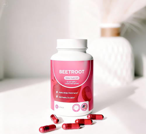 Suplemento de Cápsulas Orgánicas de Raíz de Remolacha